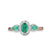 Triune Halo Emerald Ring - Cornerstone Jewellery Rings Christian Catholic Religous fine Jewelry